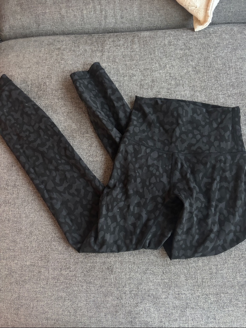 lululemon athletica Black Patterned High-Waist Leggings